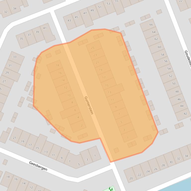 Kaart van postcodegebied 3813RJ.