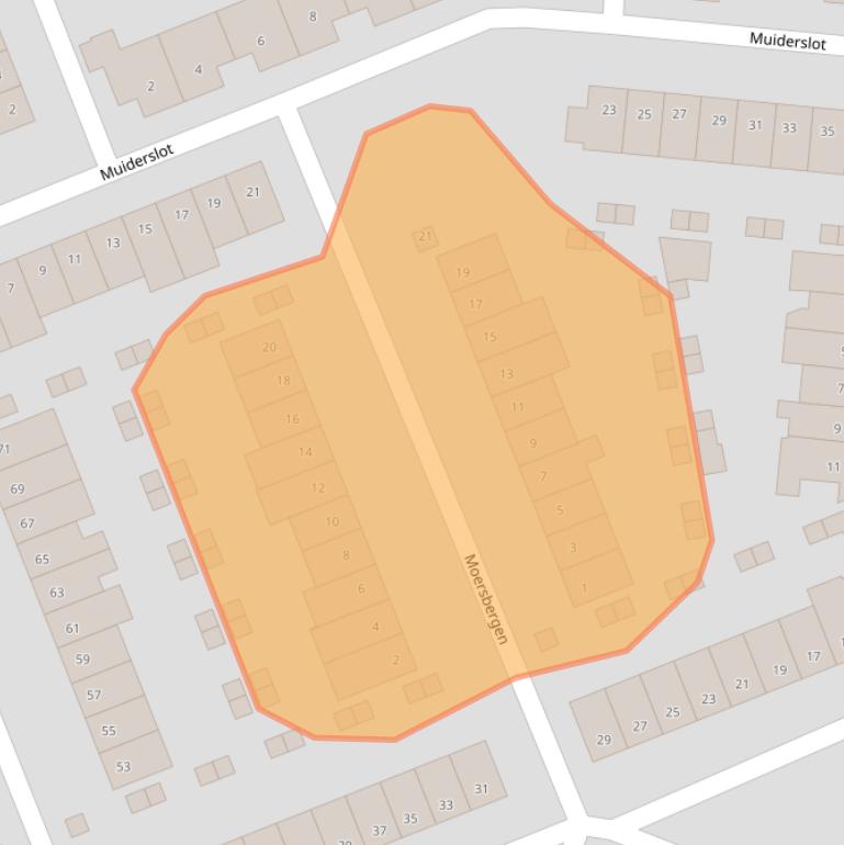 Kaart van postcodegebied 3813RP.