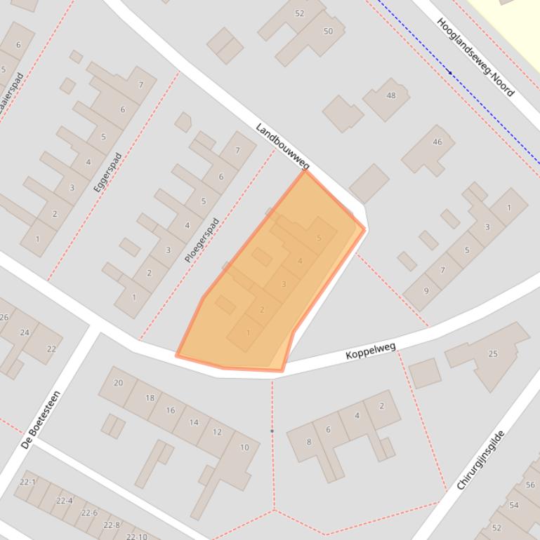 Kaart van postcodegebied 3813SG.