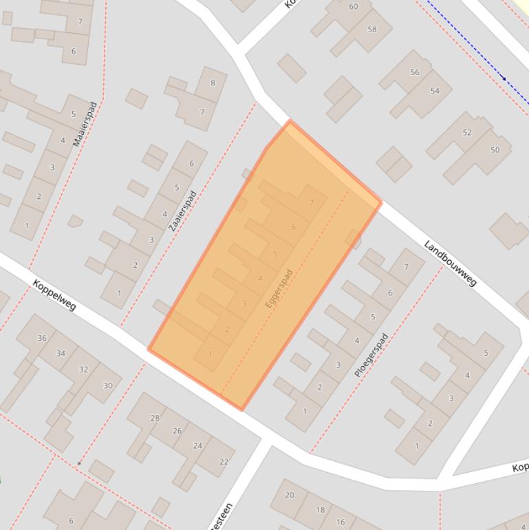 Kaart van postcodegebied 3813SJ.