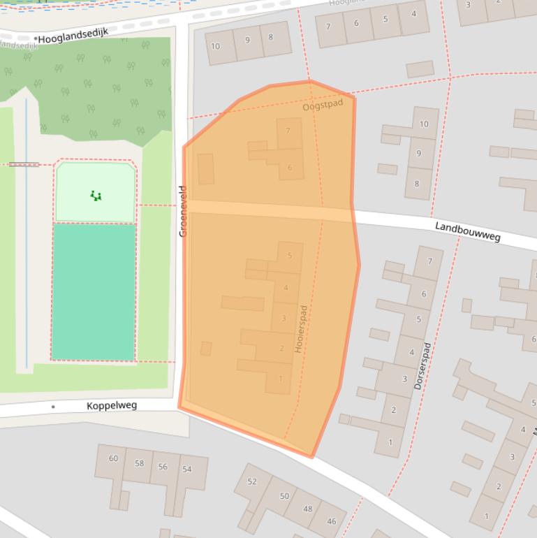 Kaart van postcodegebied 3813SN.