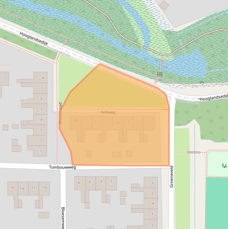 Kaart van postcodegebied 3813ST.