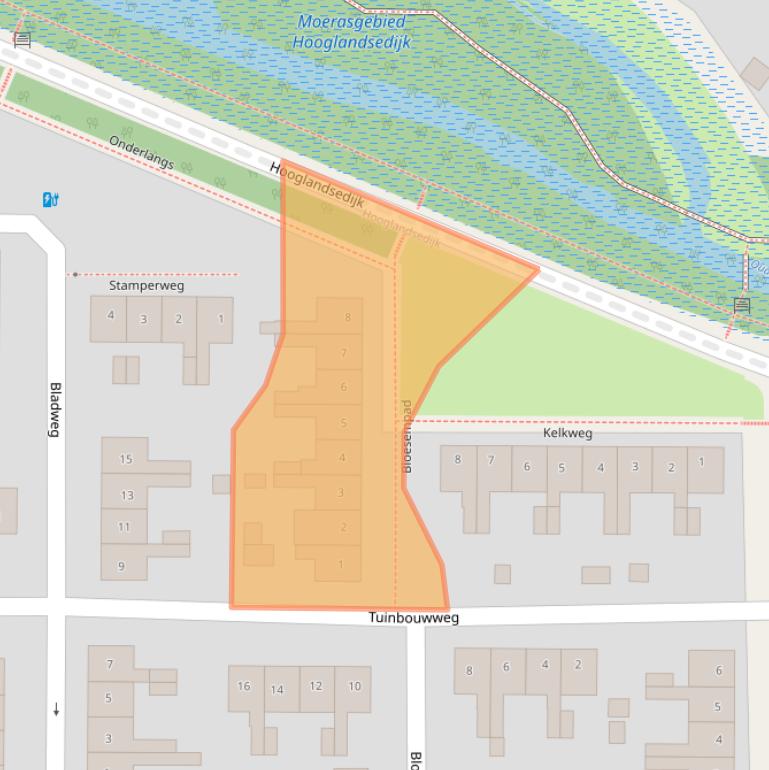 Kaart van postcodegebied 3813SV.