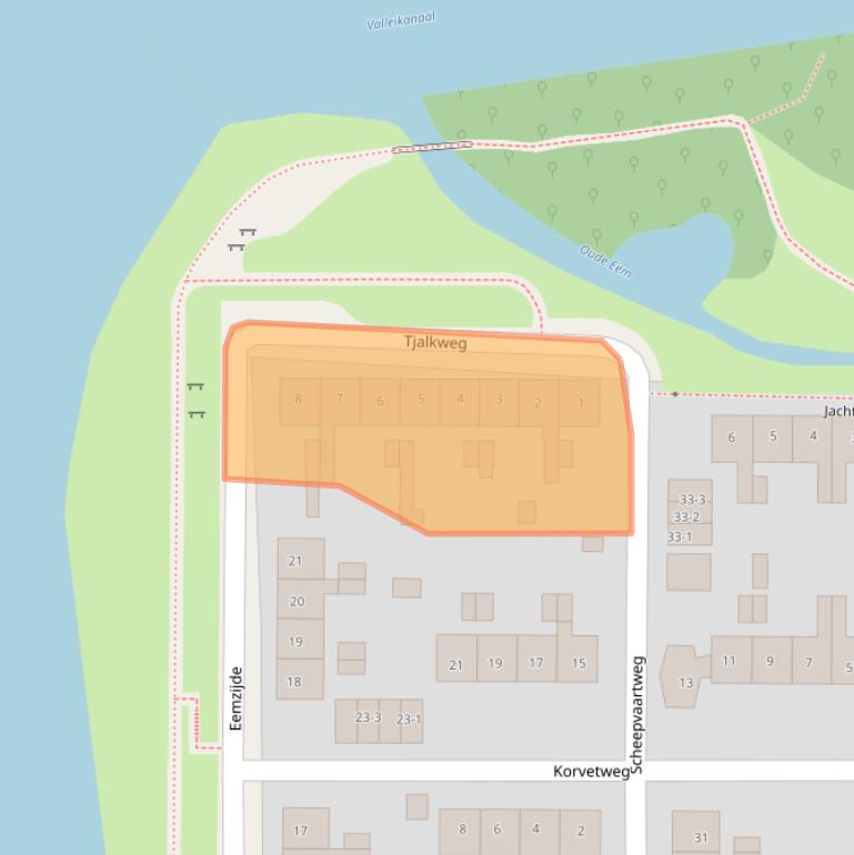 Kaart van postcodegebied 3813TT.