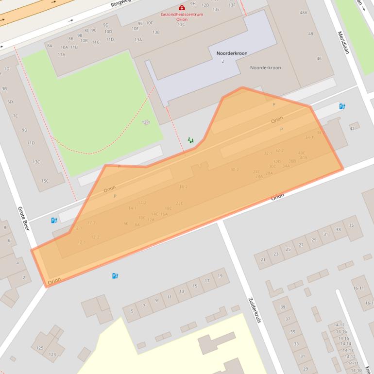 Kaart van postcodegebied 3813VC.