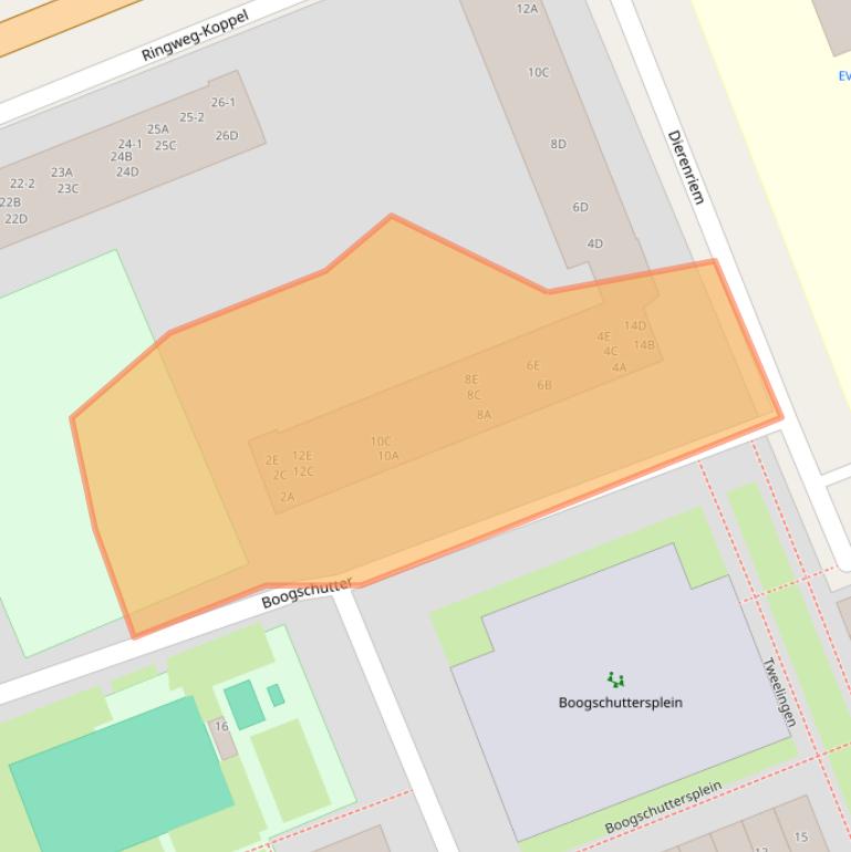 Kaart van postcodegebied 3813VH.