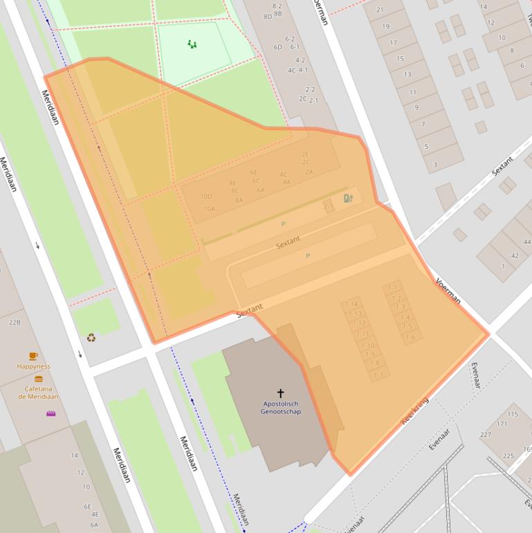 Kaart van postcodegebied 3813VS.