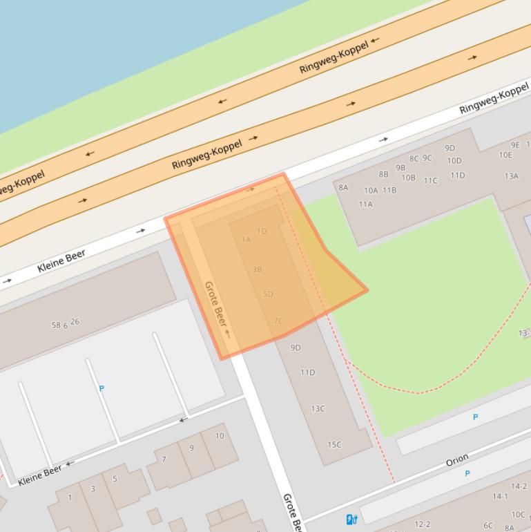 Kaart van postcodegebied 3813VT.