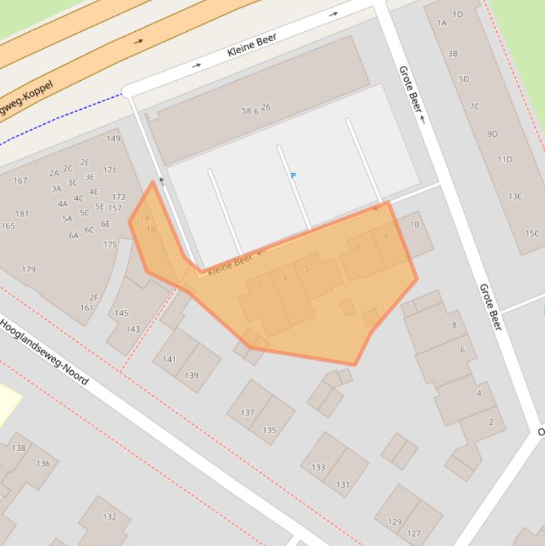 Kaart van postcodegebied 3813VX.