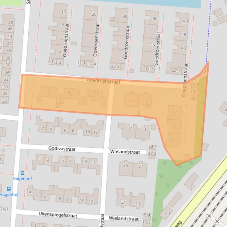 Kaart van postcodegebied 3813WG.