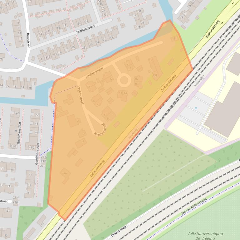 Kaart van postcodegebied 3813WS.