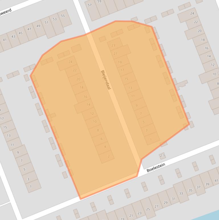 Kaart van postcodegebied 3813XD.