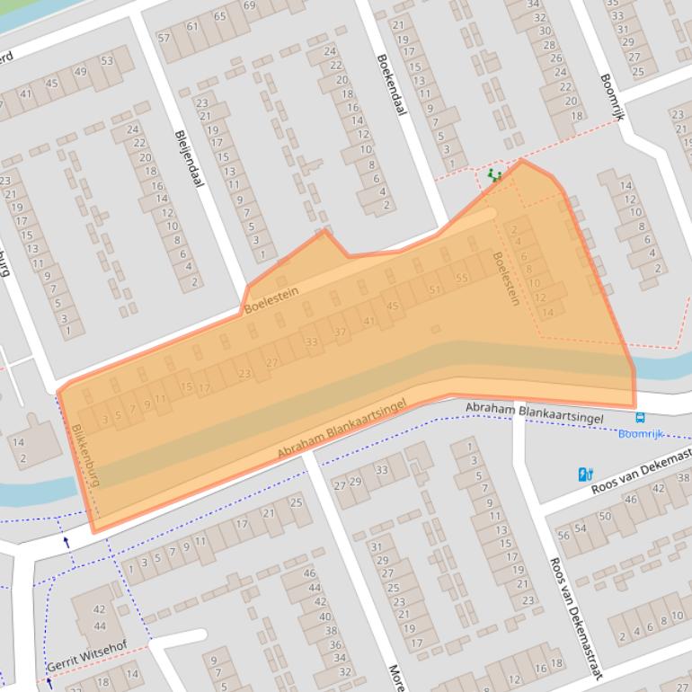 Kaart van postcodegebied 3813XH.