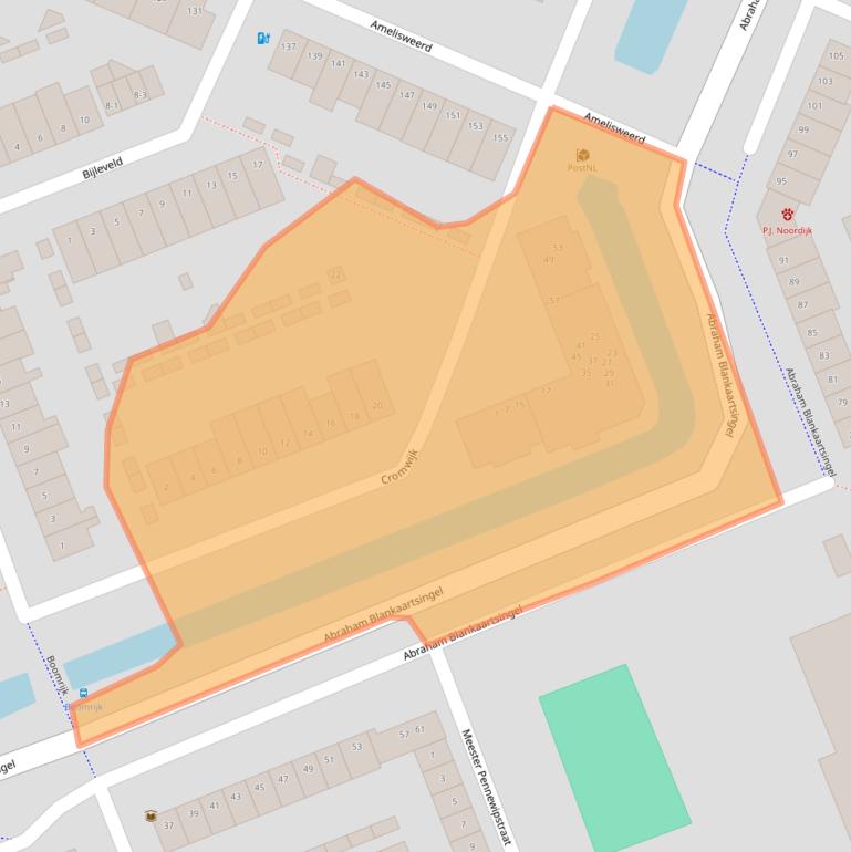 Kaart van postcodegebied 3813XL.