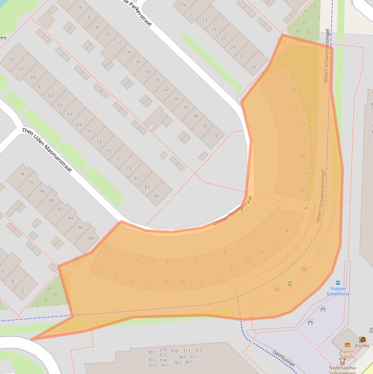 Kaart van postcodegebied 3813ZG.