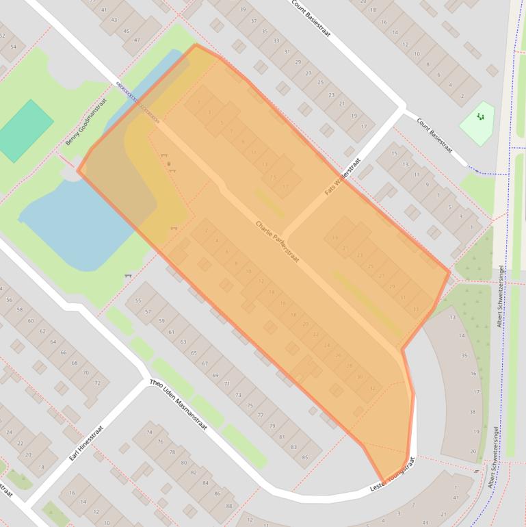 Kaart van postcodegebied 3813ZH.