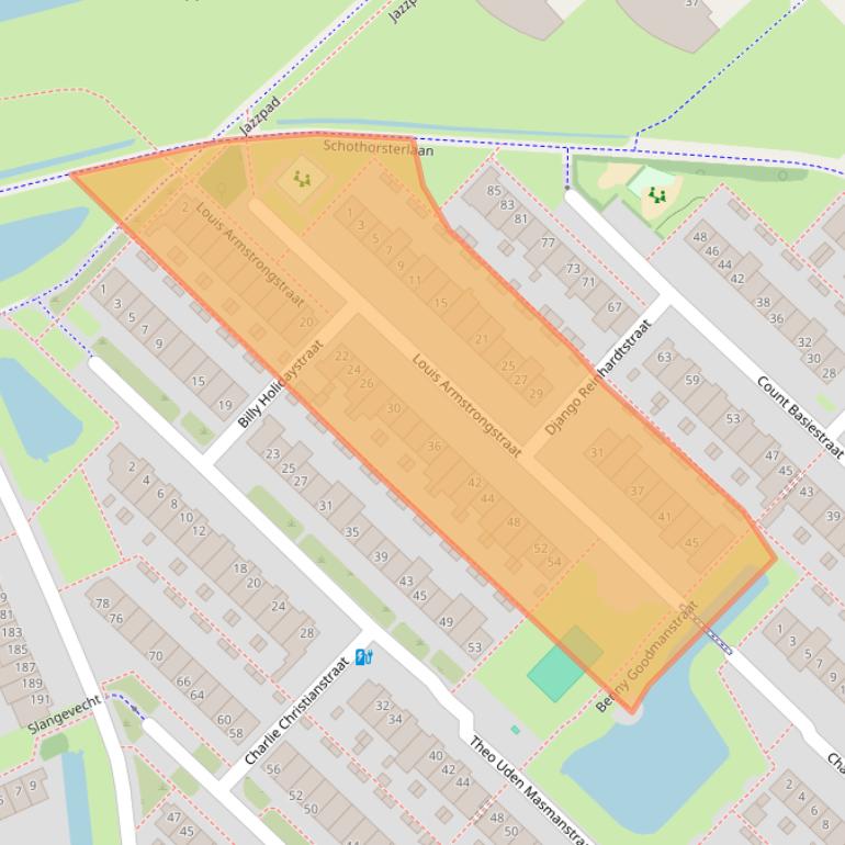 Kaart van postcodegebied 3813ZL.