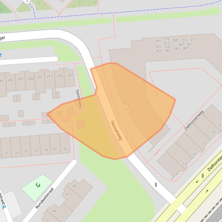 Kaart van postcodegebied 3813ZW.