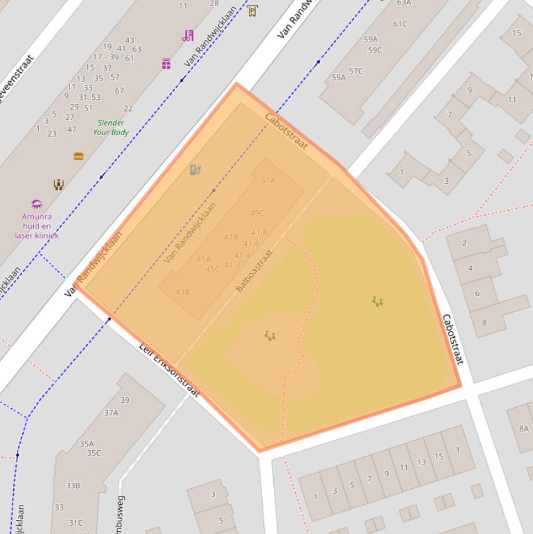 Kaart van postcodegebied 3814AC.