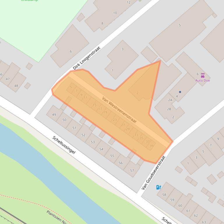 Kaart van postcodegebied 3814BN.