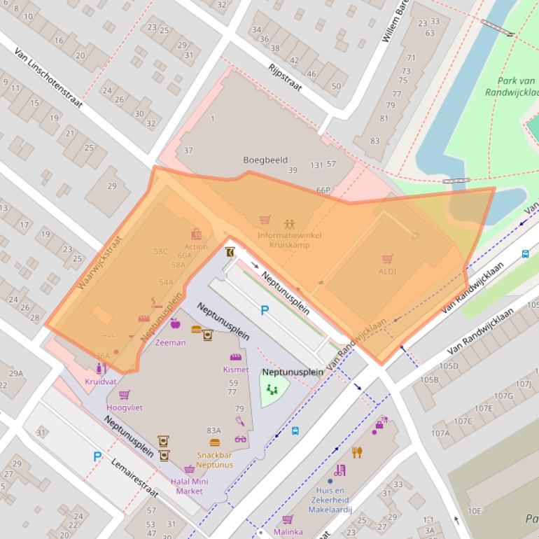 Kaart van postcodegebied 3814BR.