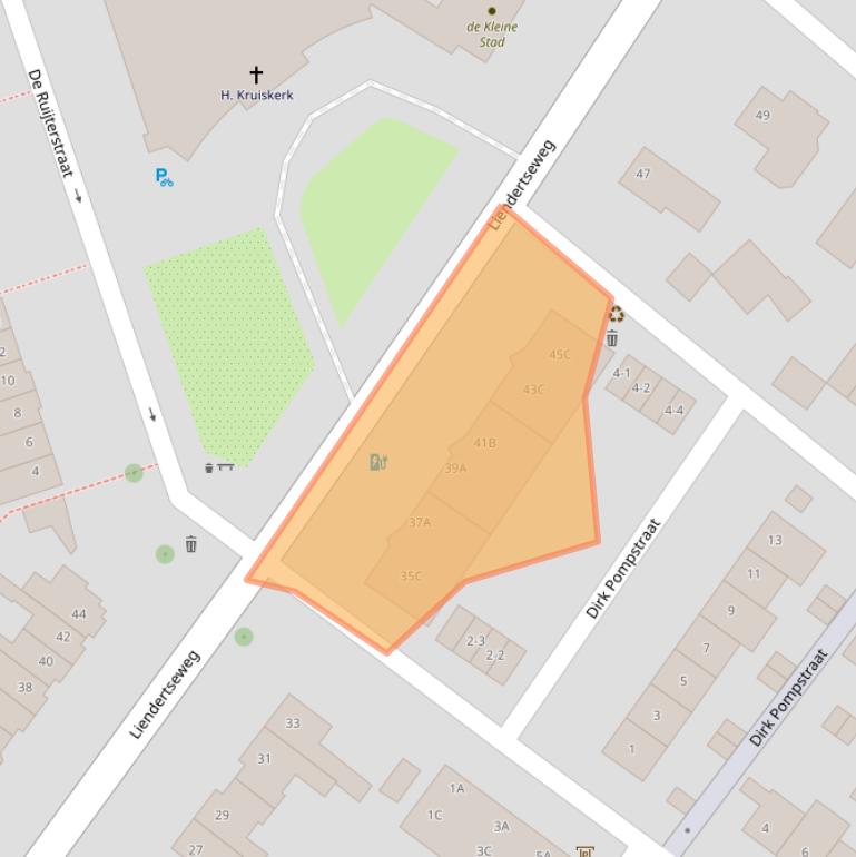 Kaart van postcodegebied 3814PH.