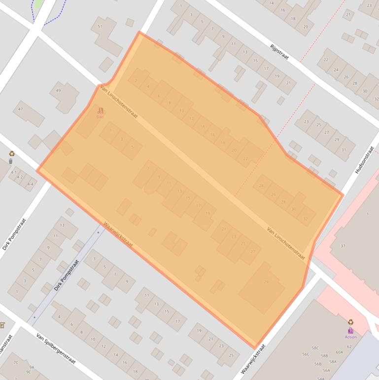 Kaart van postcodegebied 3814PN.