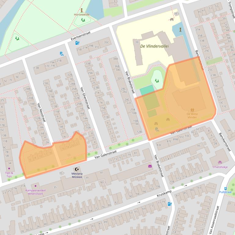 Kaart van postcodegebied 3814RD.