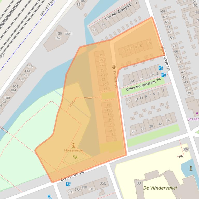 Kaart van postcodegebied 3814RH.