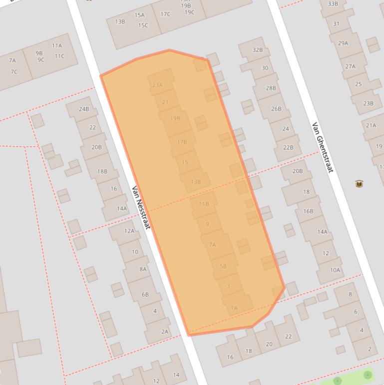 Kaart van postcodegebied 3814RS.