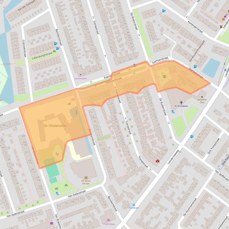 Kaart van postcodegebied 3814SG.