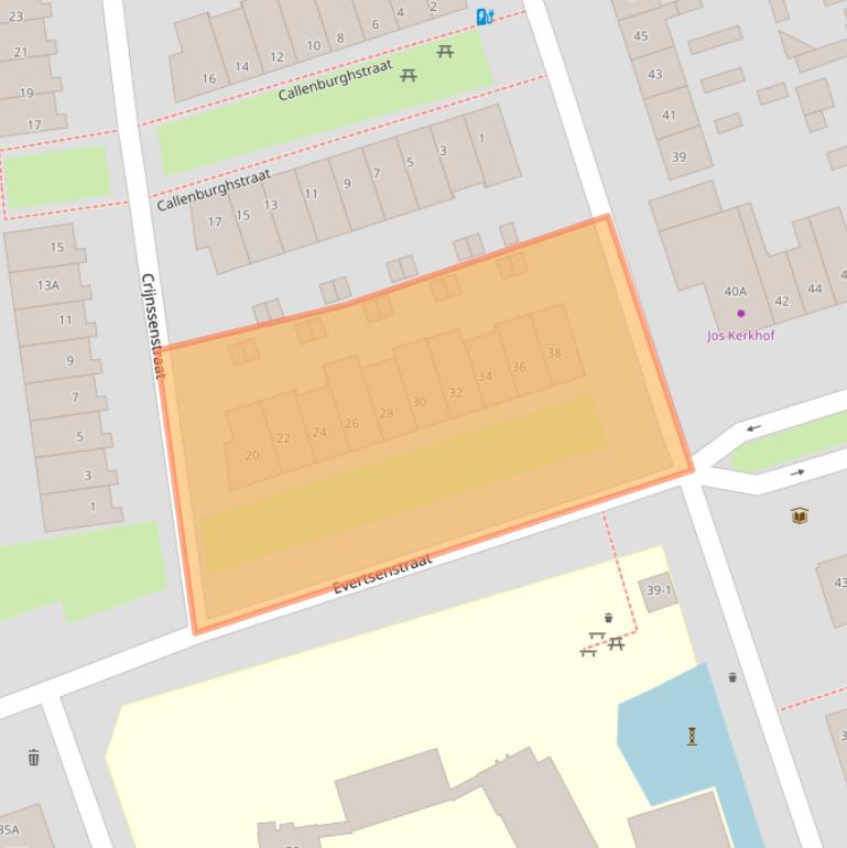 Kaart van postcodegebied 3814SH.