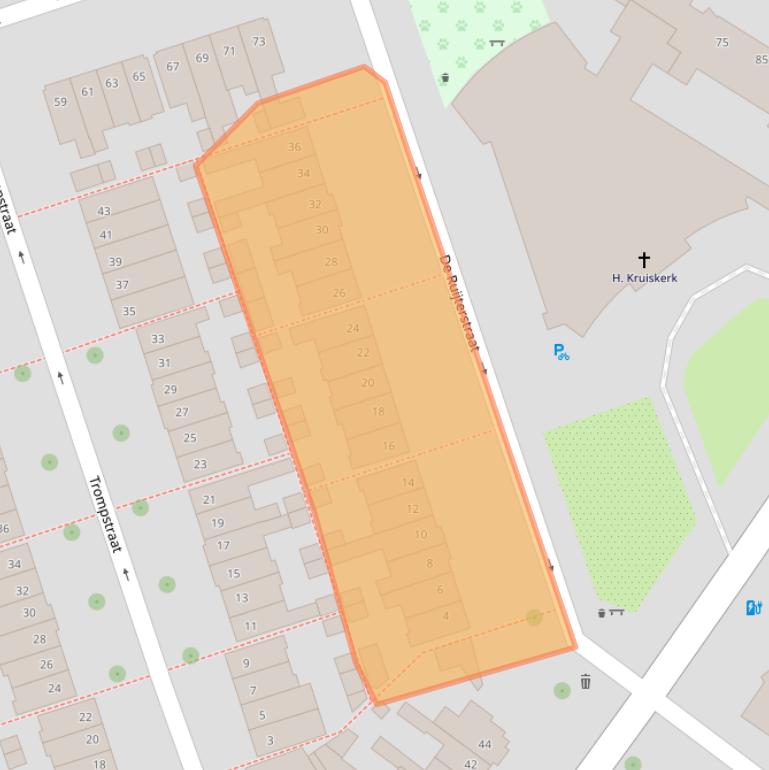 Kaart van postcodegebied 3814SK.