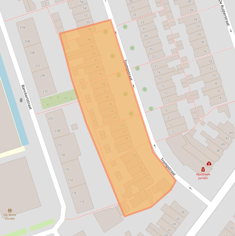 Kaart van postcodegebied 3814SP.