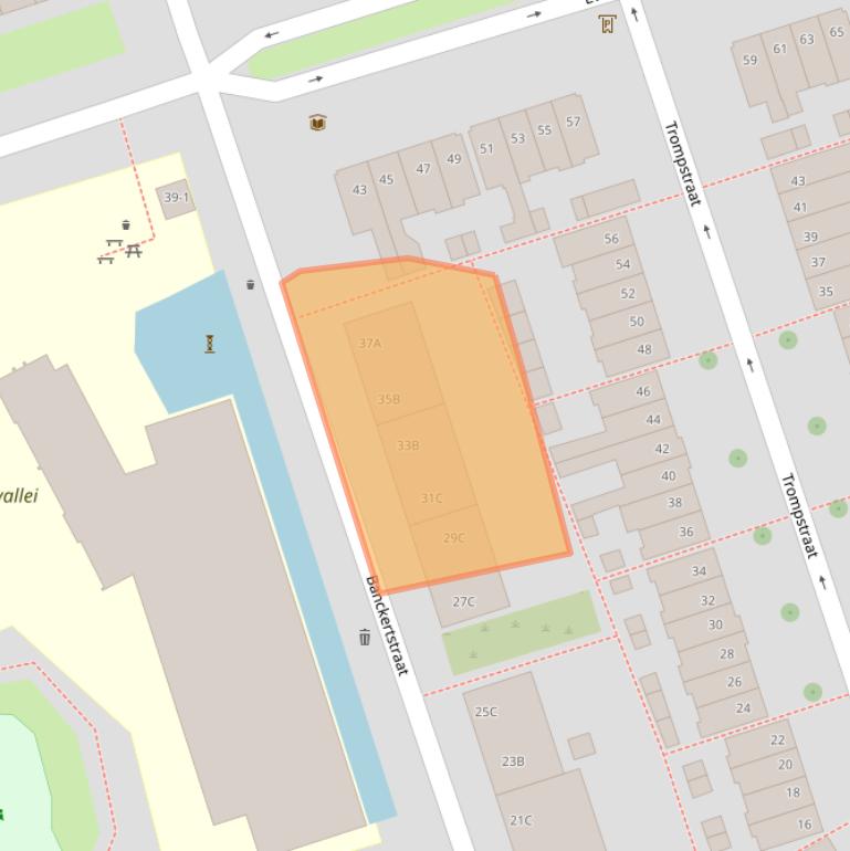 Kaart van postcodegebied 3814SW.