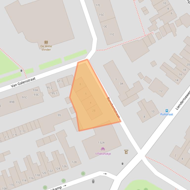 Kaart van postcodegebied 3814SZ.