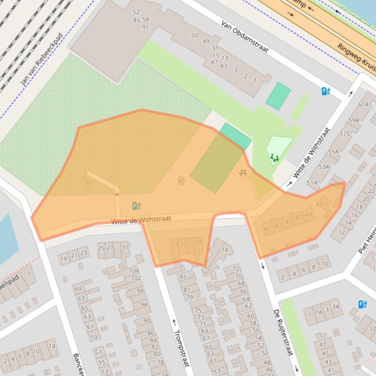 Kaart van postcodegebied 3814TB.
