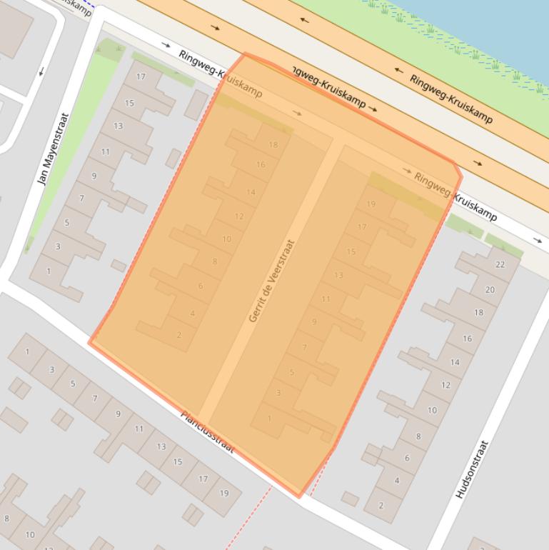Kaart van postcodegebied 3814TR.