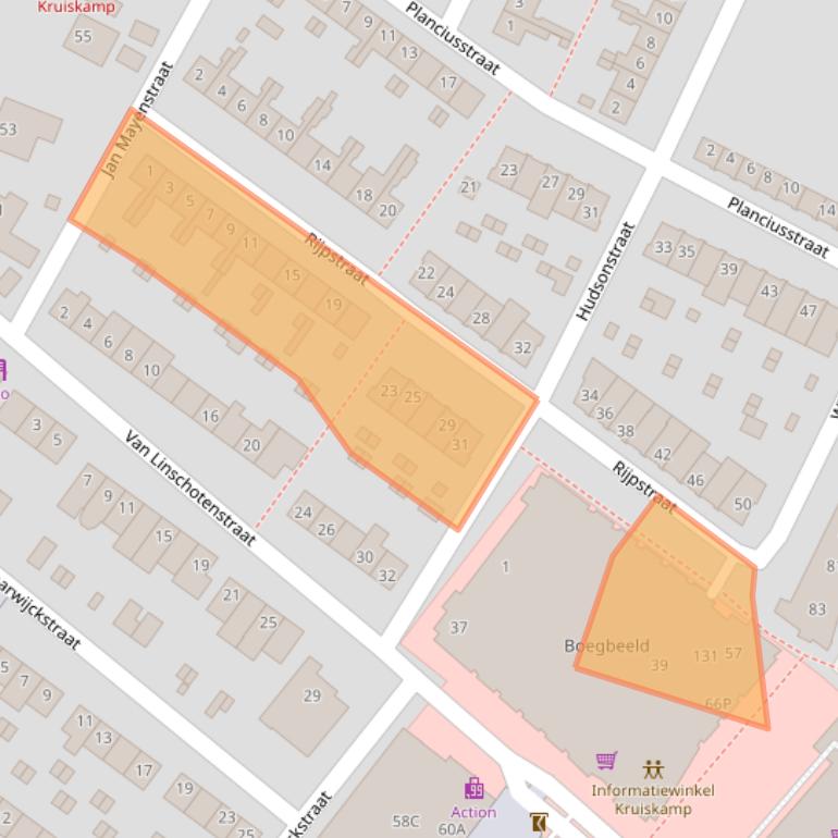 Kaart van postcodegebied 3814TT.