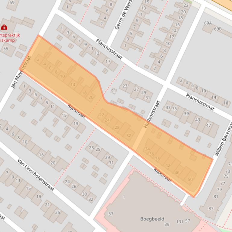 Kaart van postcodegebied 3814TV.