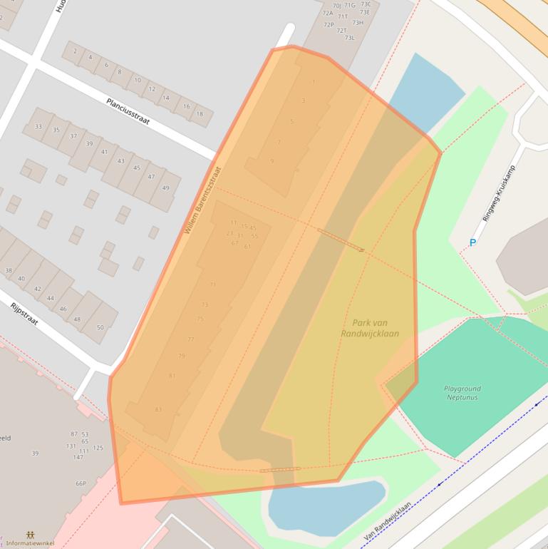 Kaart van postcodegebied 3814TX.