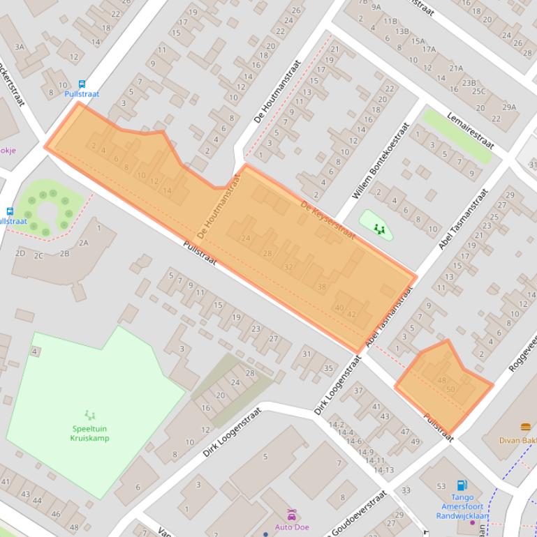 Kaart van postcodegebied 3814VB.