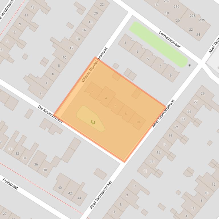 Kaart van postcodegebied 3814VE.