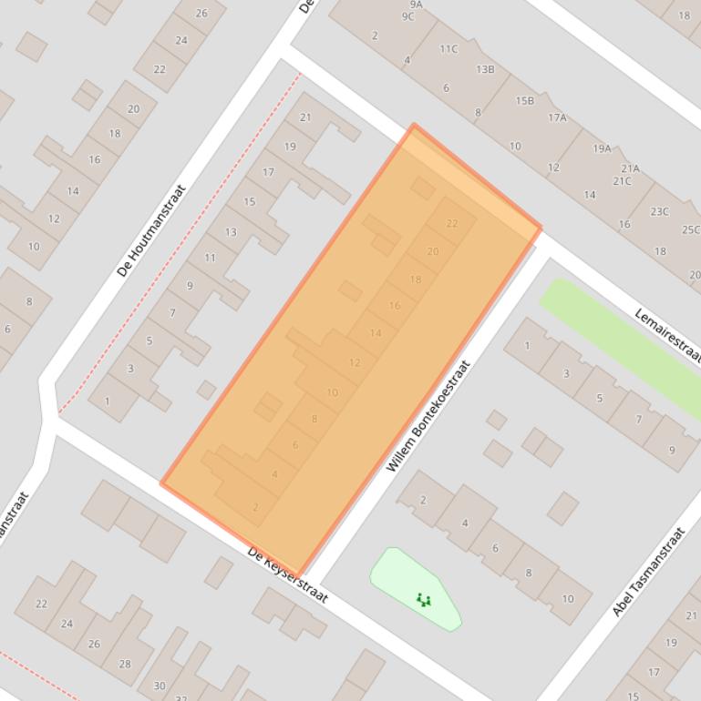 Kaart van postcodegebied 3814VG.