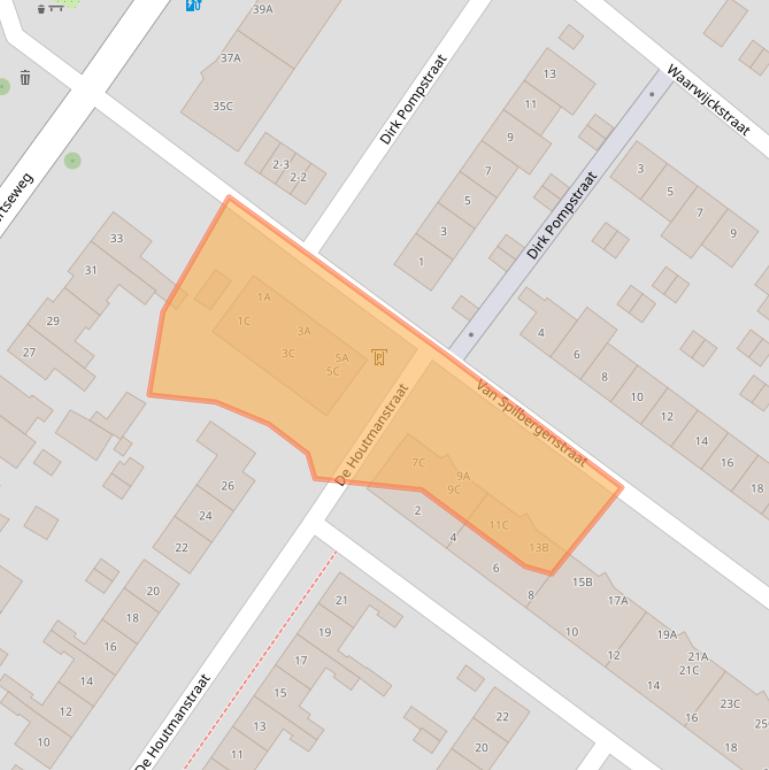 Kaart van postcodegebied 3814VK.