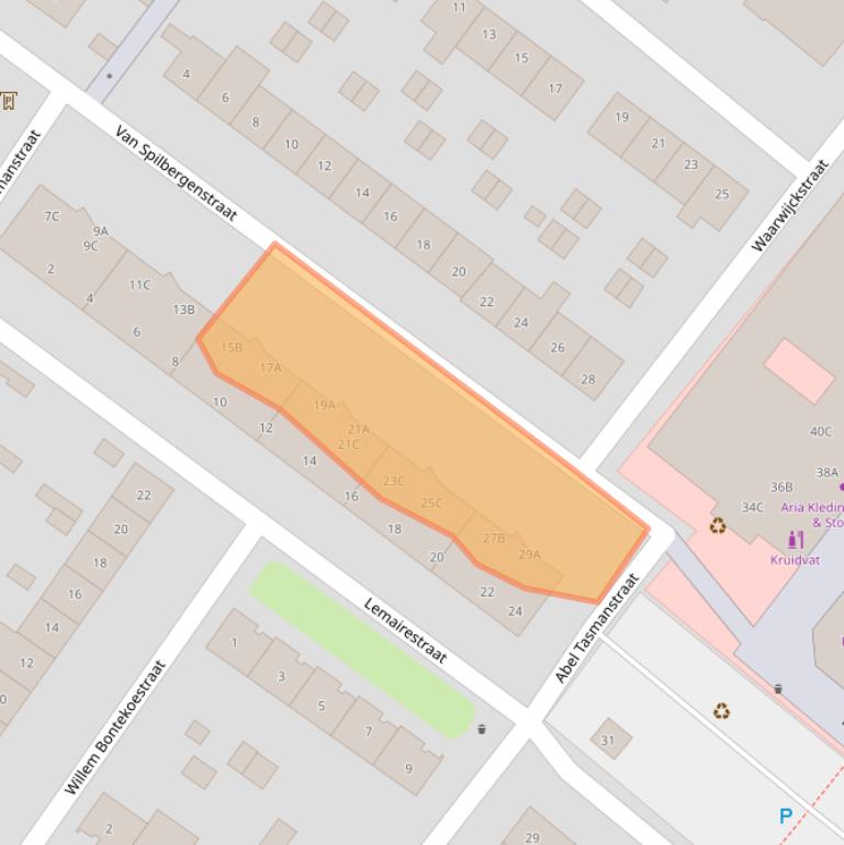 Kaart van postcodegebied 3814VL.