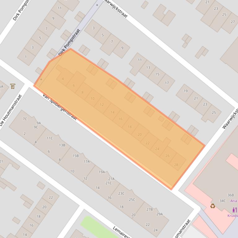 Kaart van postcodegebied 3814VM.