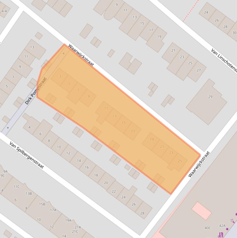 Kaart van postcodegebied 3814VP.