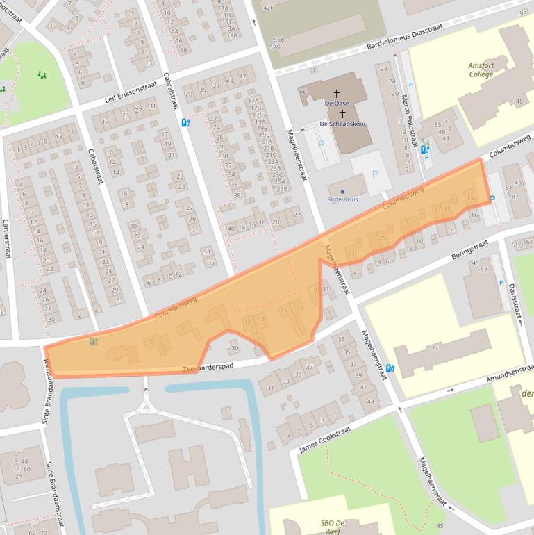 Kaart van postcodegebied 3814WB.