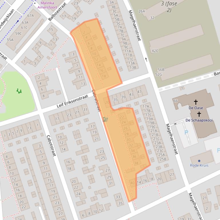 Kaart van postcodegebied 3814WN.